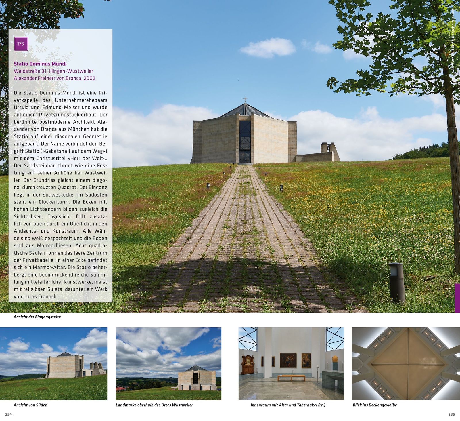 Doppelseite aus dem Architekturführer Saarland