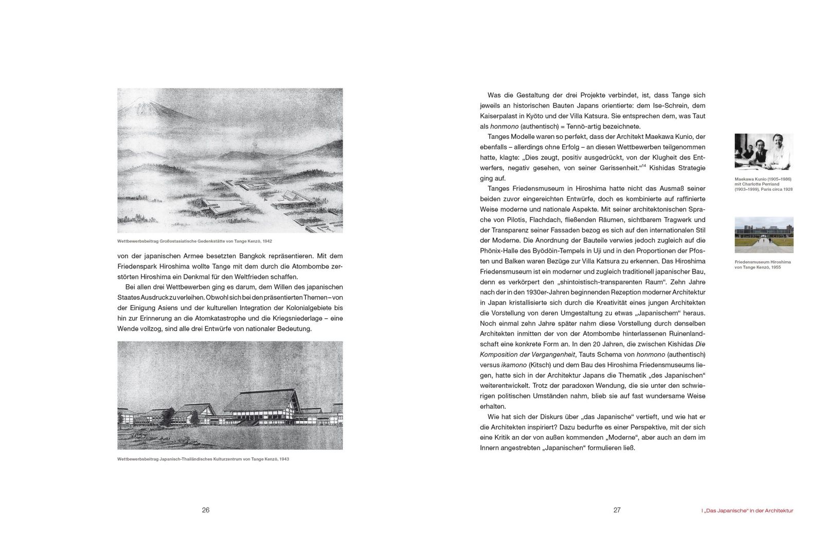 Doppelseite aus »Das Japanische« in der Architektur (S. 26–27)