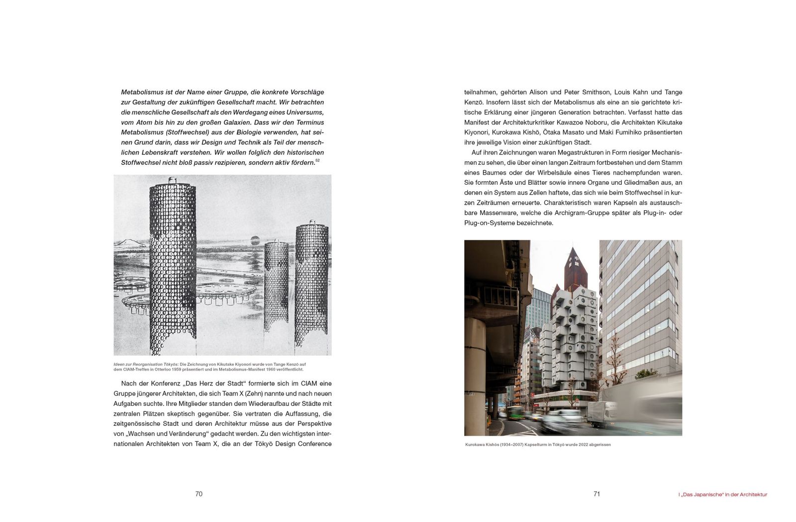 Doppelseite aus »Das Japanische« in der Architektur (S. 70–71)