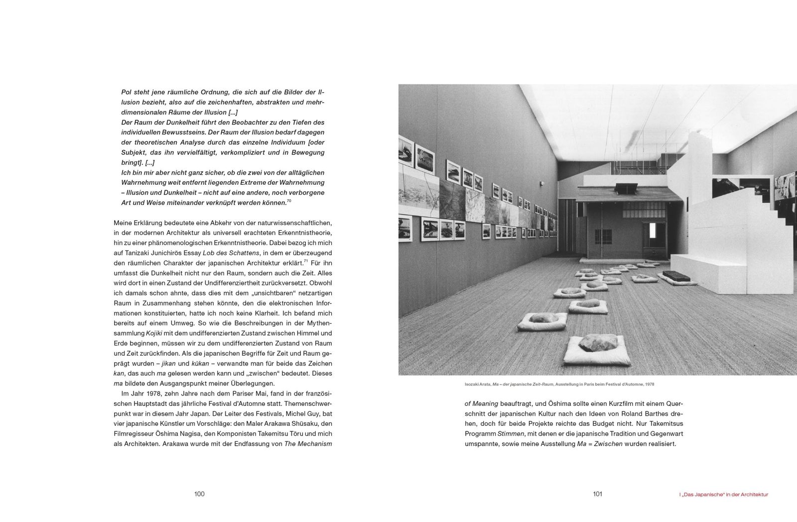 Doppelseite aus »Das Japanische« in der Architektur (S. 100–101)