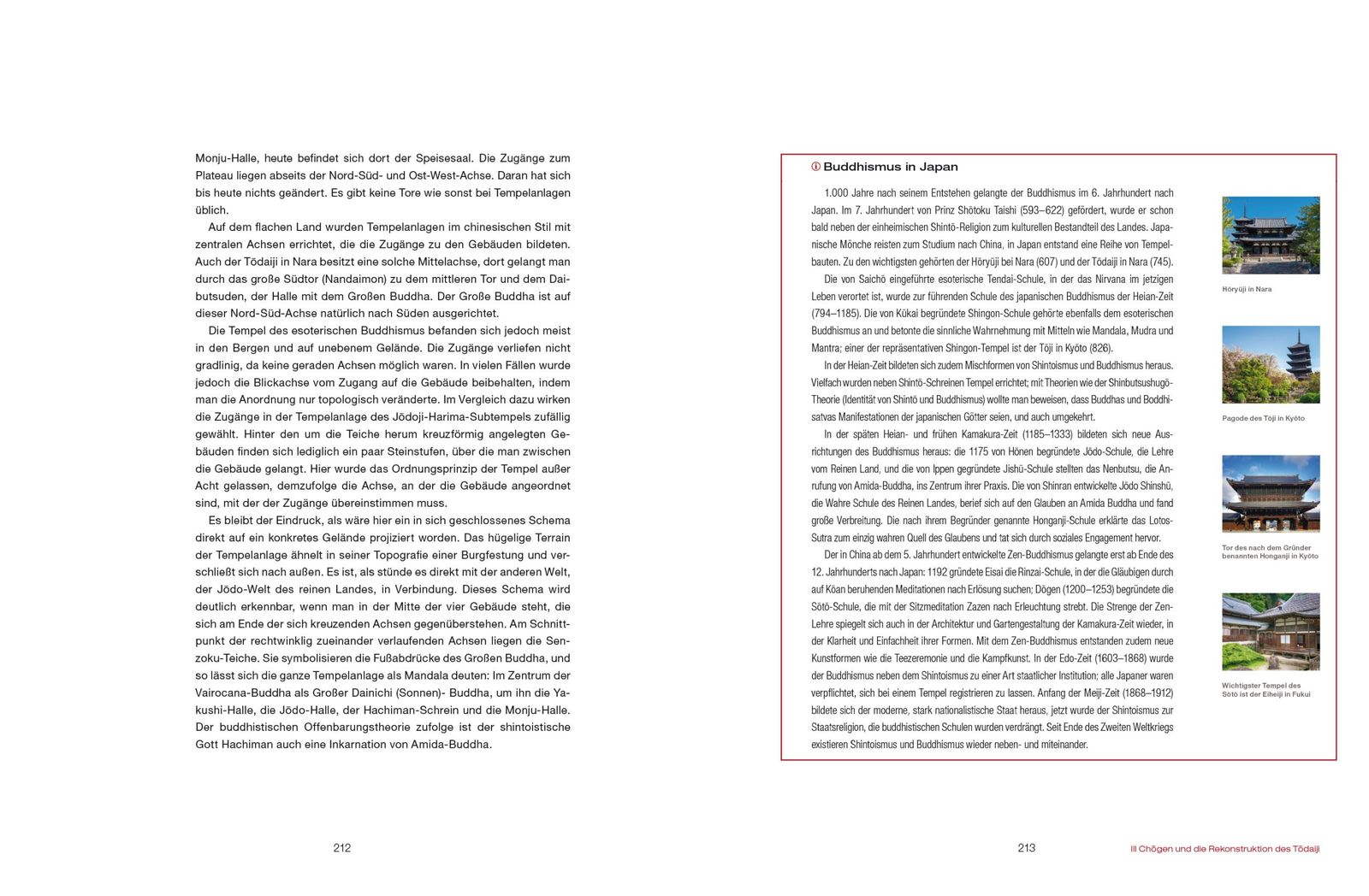 Doppelseite aus »Das Japanische« in der Architektur (S. 212–213)