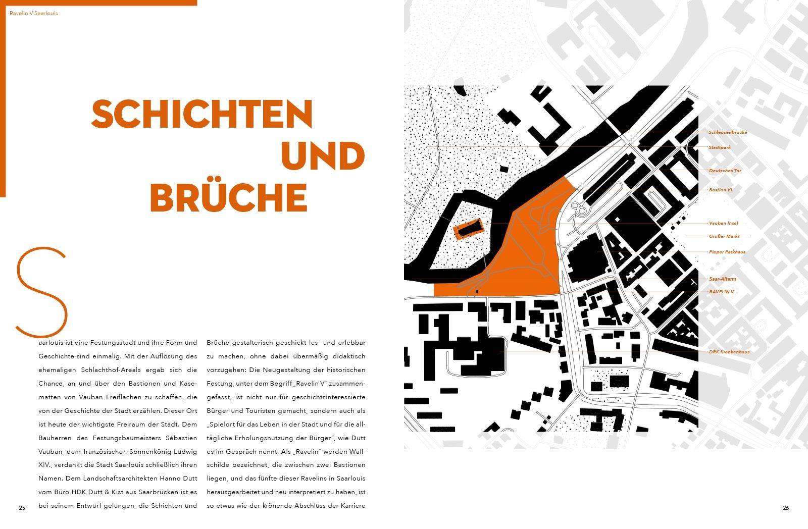 Jedes vorgestellte Projekt wird auch in einem Schwarzplan dargestellt